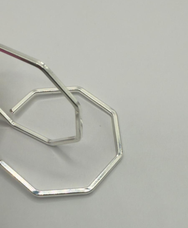 Silver Prism Hoops - Image 2