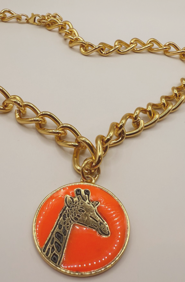 Tangerine Giraffe Pendant - Image 3
