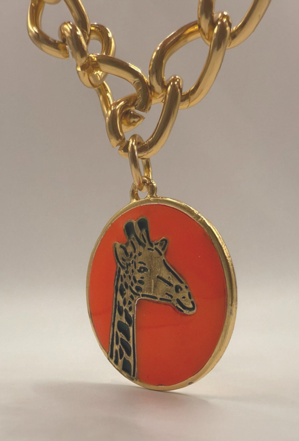 Tangerine Giraffe Pendant