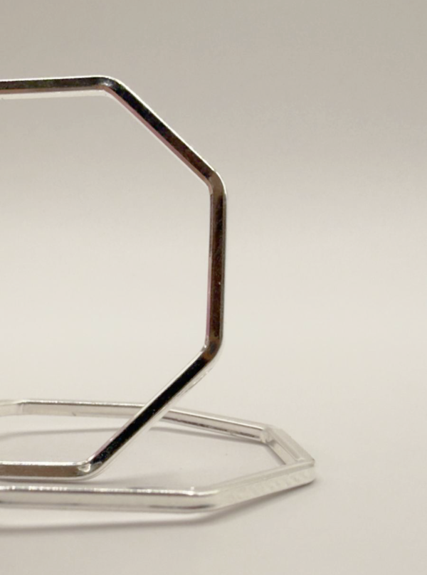Silver Prism Hoops