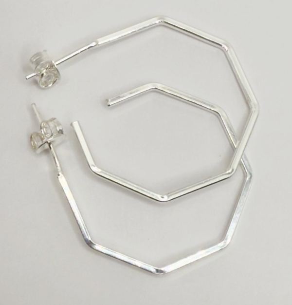 Silver Prism Hoops - Image 4